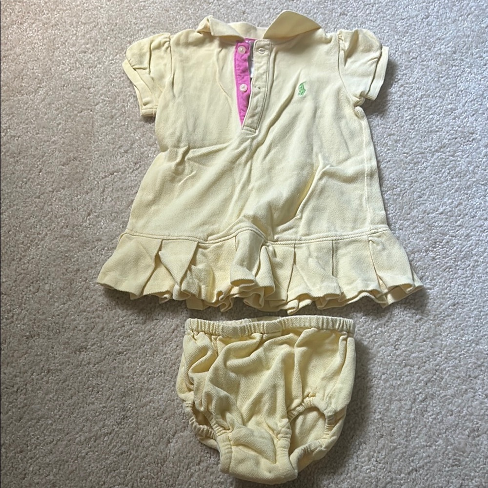 Ralph Lauren Yellow Kids Casual Dress Set